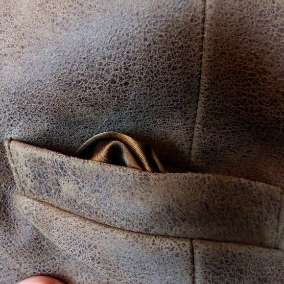 Scully Vest Men 52L Brown Distress Lambskin Leather Western Button Lined 503-60 - Picture 7 of 12